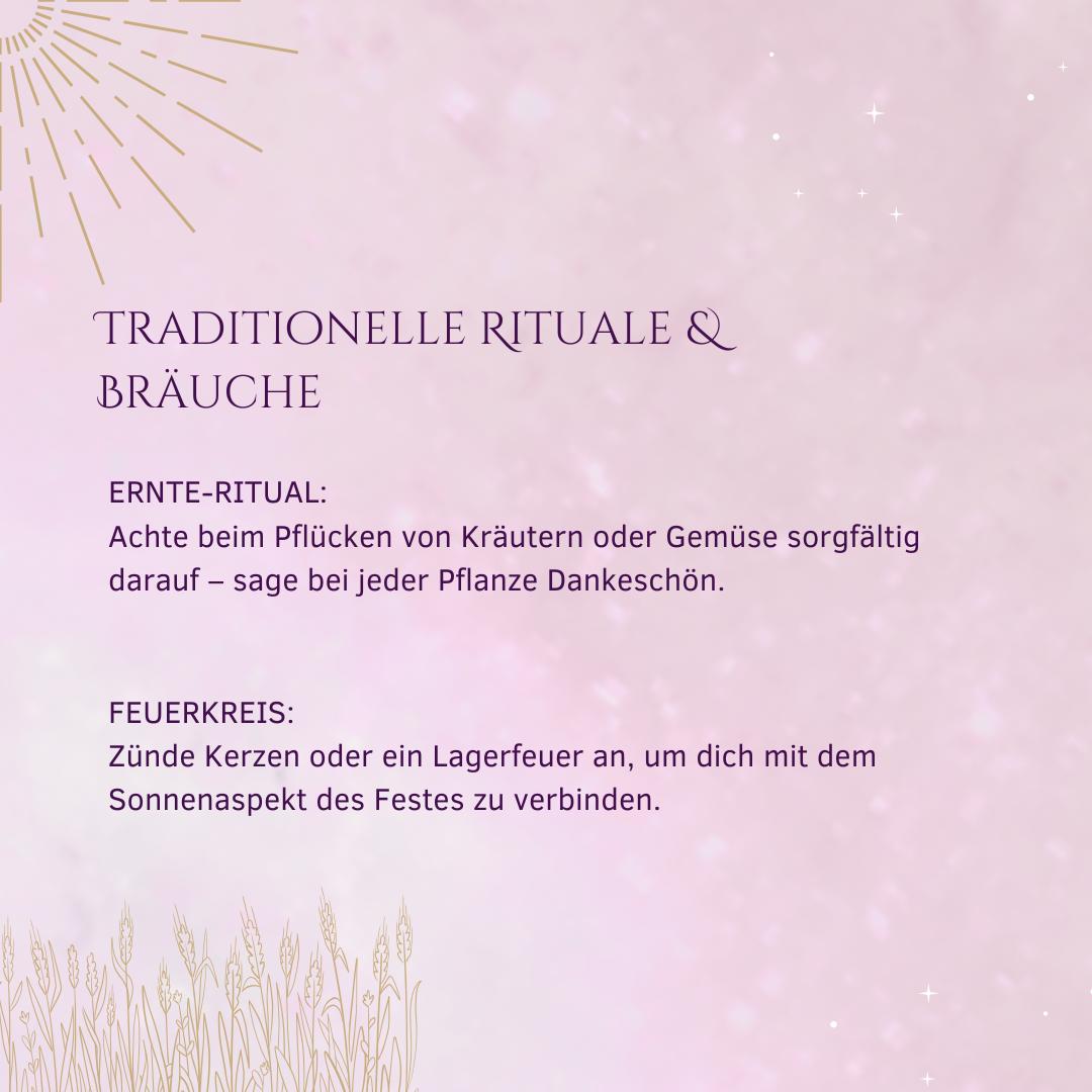 Lughnasadh / Lammas Bräuche